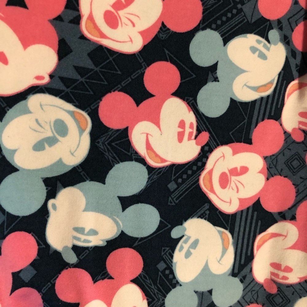LuLaRoe Leggings Disney Mickey Blue Pink TC NWOT